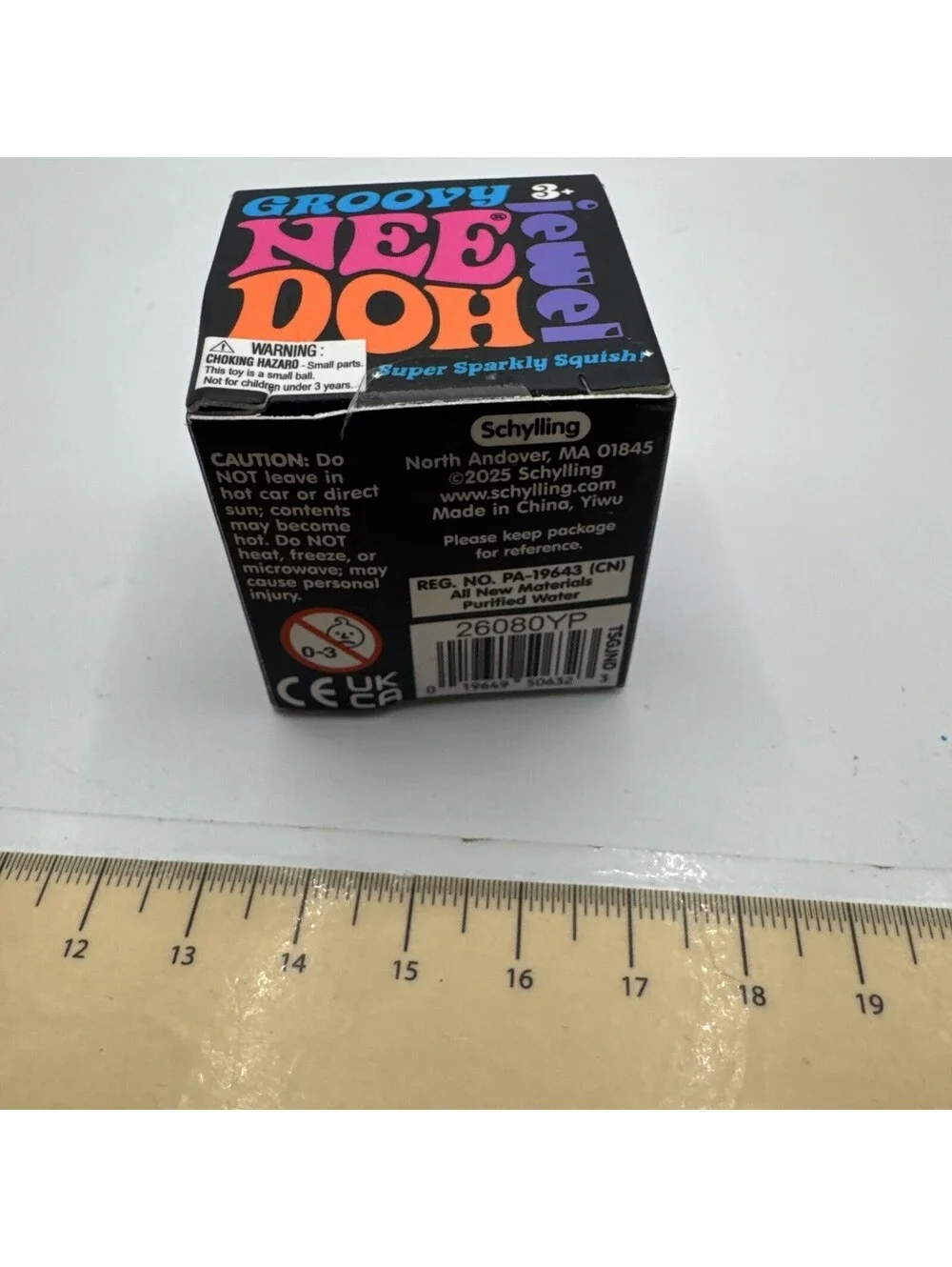 Schylling Groovy NeeDoh Jewel Super Sparkly Squish Stress Ball Toy NEW Pink